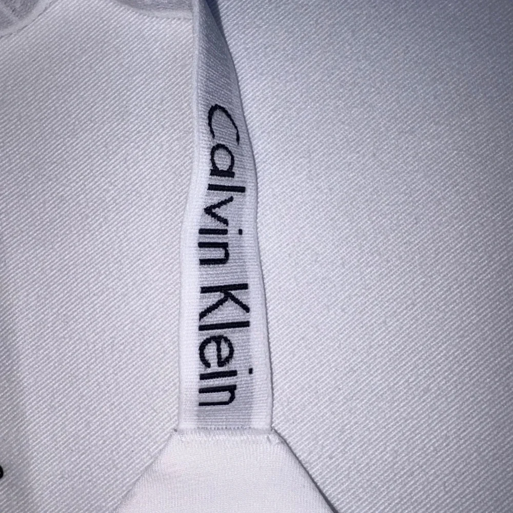 Calvin Klein Bralette Medium White NEW Icon Cotton Modal Logo Straps